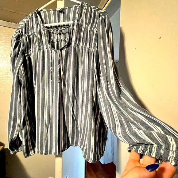 Old Navy Striped Long Sleeve Blouse Womens XL - Picture 9 of 12